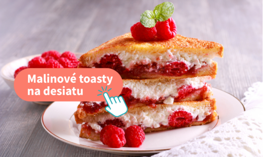 Malinové toasty s tvarohom