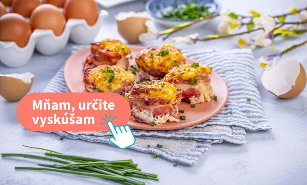 Vajíčkové muffiny so šunkou a cottage cheese
