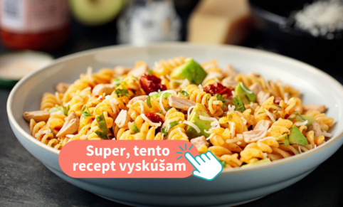 Proteínové šošovicové cestoviny s kuracím mäsom