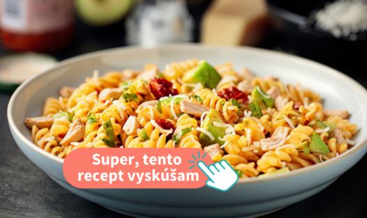 Proteínové šošovicové cestoviny s kuracím mäsom