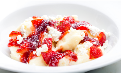 Gnocchi s tvarohom a jahodami
