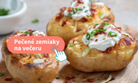 Zapečené zemiaky so šunkou a skyrom