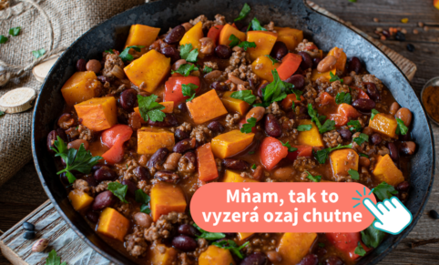 Chilli con carne s tekvicou a batátmi